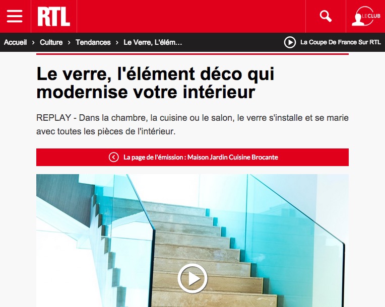 Article a propos du verre sur RTL