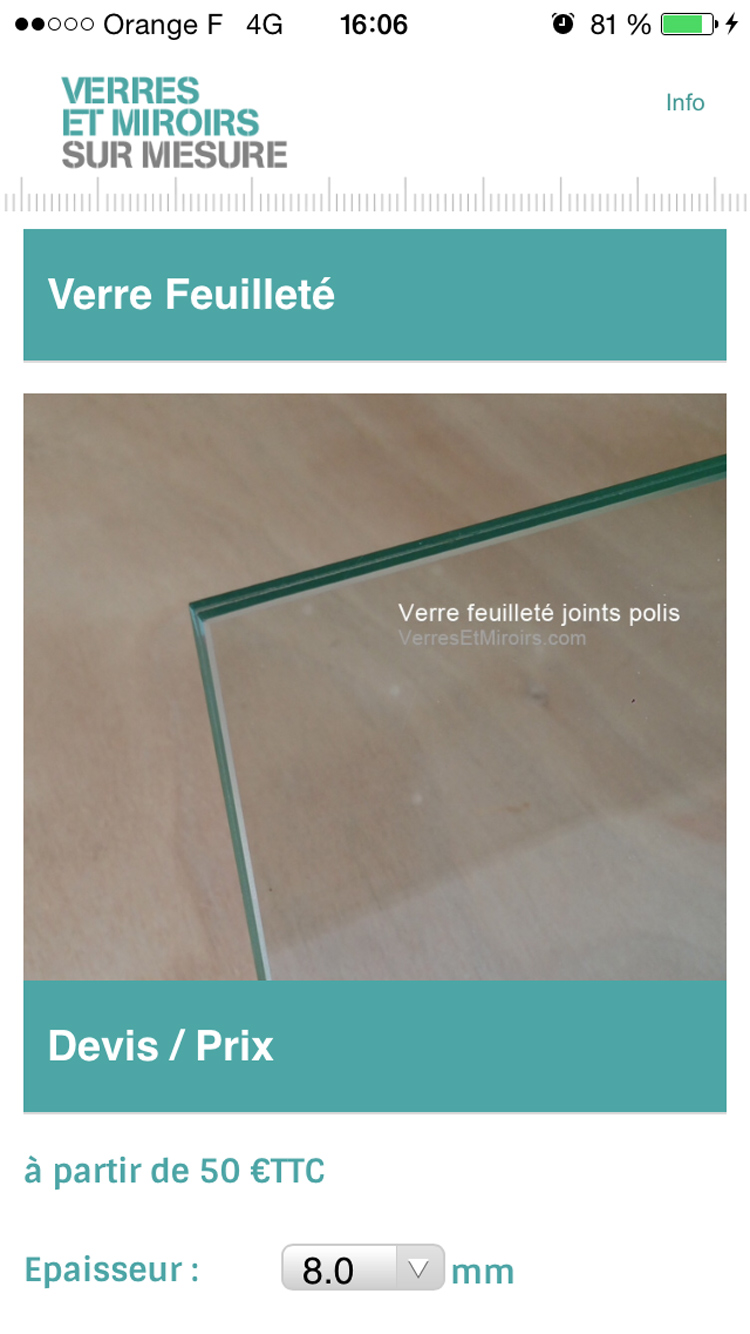 L'application iphone est sur l'apple store