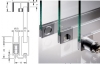 Ensemble Vitris supra 5m (2x2m50) pour 4 portes coulissantes de vitrine verre 6mm