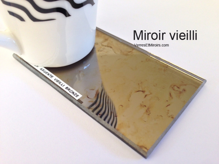 photo info Miroir vieilli bronze 6mm 500x600mm AA
