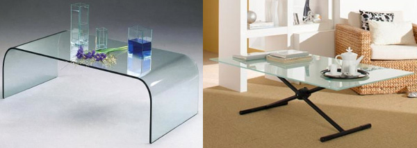 table en verre