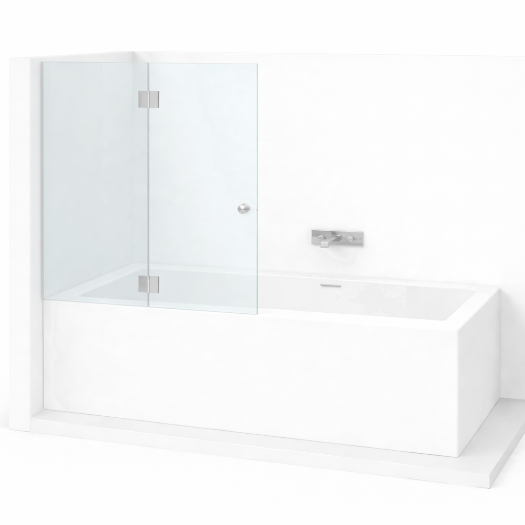 Baignoire avec 1 fixe et une porte en verre trempé 8mm