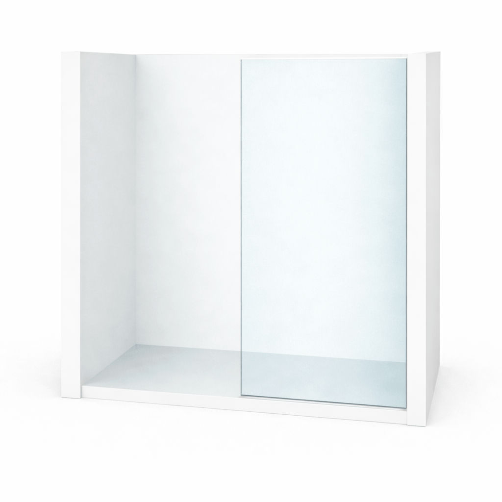 Douche avec 1 fixe en verre trempé 8mm