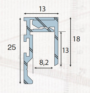 profil fixation de miroir R802