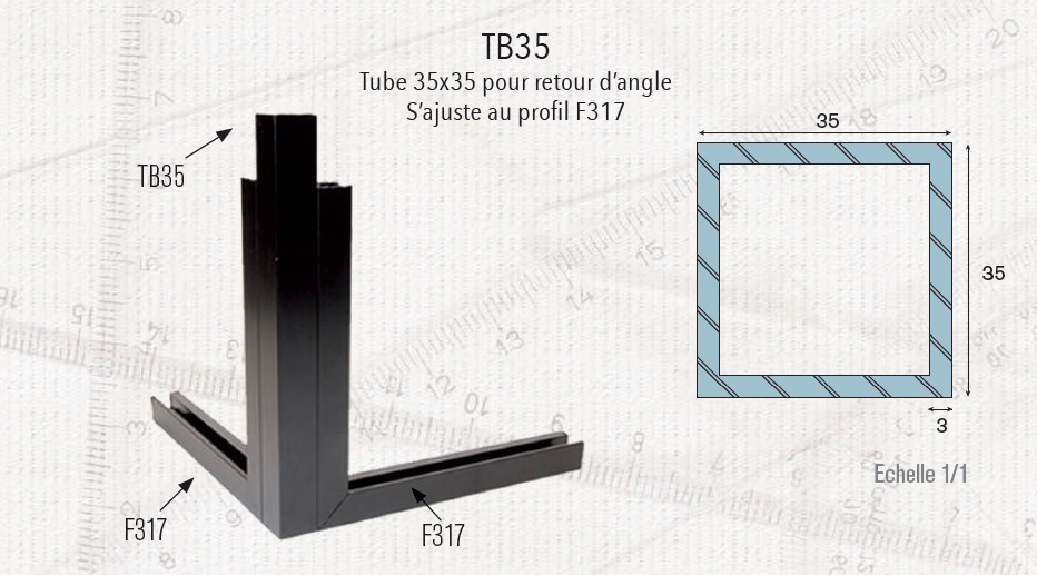 Fiche Tube 35×35