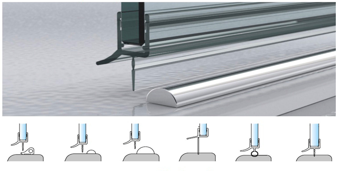 Joints d’étanchéité transparents pour verres de douche