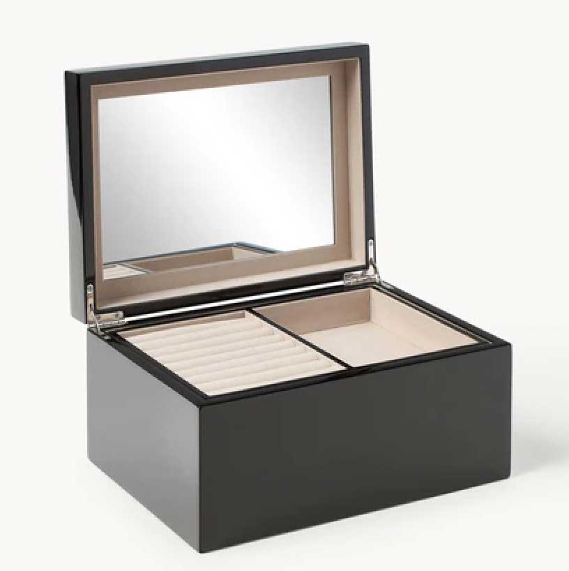 Exemple de petits miroirs pour poudriers, boîtes à bijoux et coiffeuses