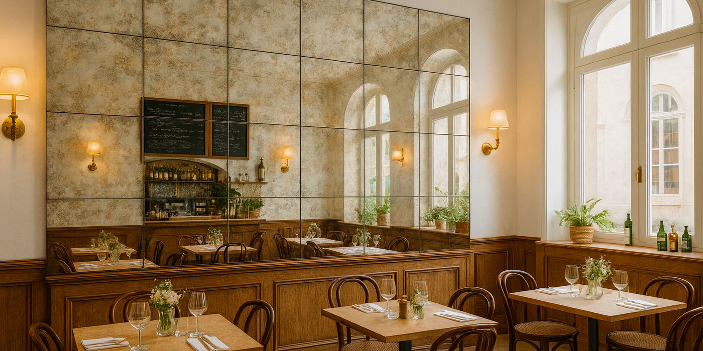 Miroir vieilli décoratif sur mesure