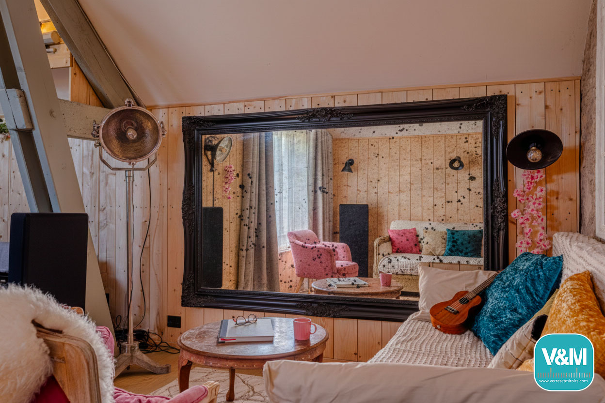 Miroir vieilli Mercure dans un salon