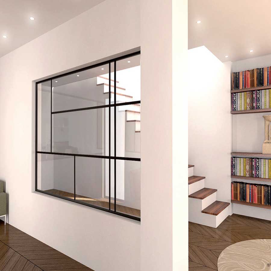 Exemple de verre décoratif en intérieur