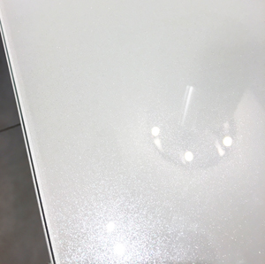 Verre extraclair Laqué Blanc Pailleté