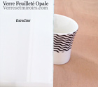Verre feuilleté extra clair opale blanc