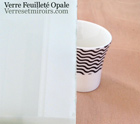 Verre feuilleté opale blanc