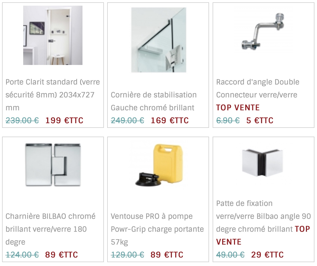 Accessoires et Quincaillerie en promotion