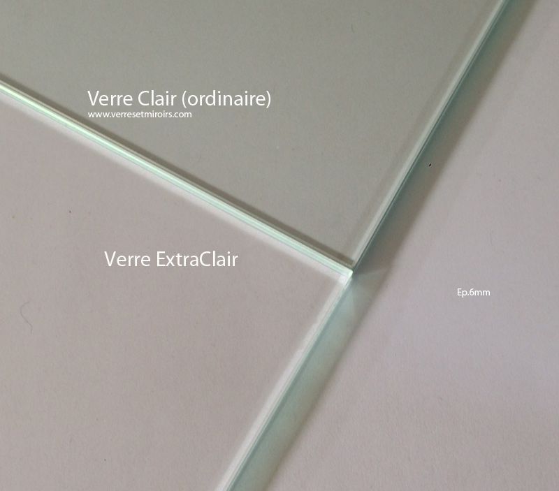 Comparatif verre extraclair, verre feuilleté et verre clair