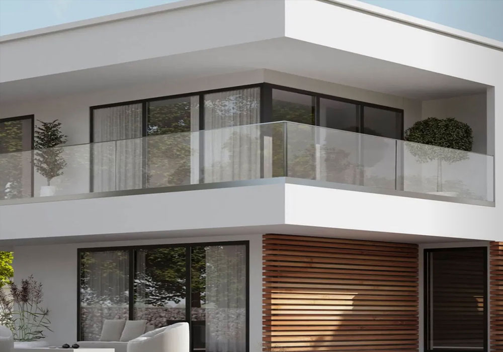 Garde-corps en verre pour balcon (exemple)