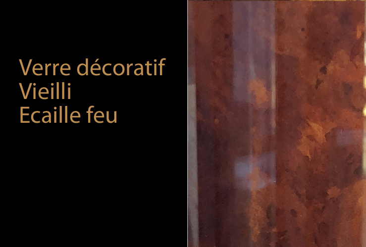 Miroir vieilli Ecaille Feu