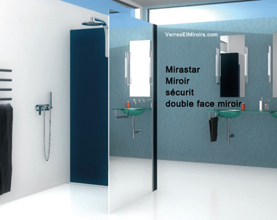 Paroi de douche en Miroir trempé sécurit (Mirastar)