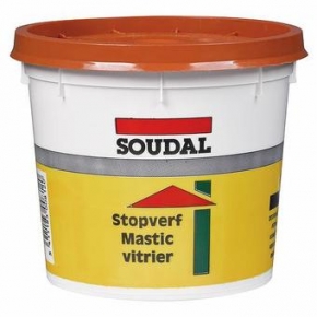 12 pots de Mastic vitrier 1kg couleur naturel