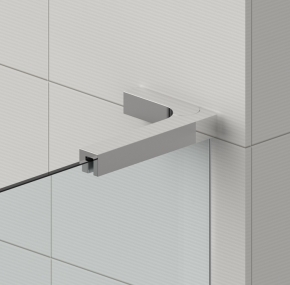 Equerre bar raidisseur chrom&eacute; mat 180mm angle a 90 ajustable  - gauche