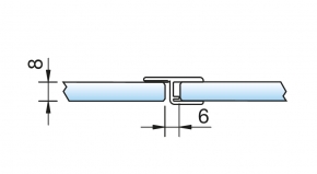 Joint d'&eacute;tanch&eacute;it&eacute; porte/porte de douche verre 8mm 2500mm