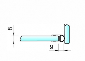 Joint d'&eacute;tanch&eacute;it&eacute; soufflet 2500mm pour douche
