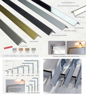 Profil corni&eacute;re L 10x25 Noir mat velour 3m