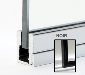 Profil F209 noir satiné longueur de 3m