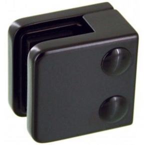 Lot de 4 Pinces à verre ZAMAC NOIR RAL9005 - CARRE - 45 x 45mm