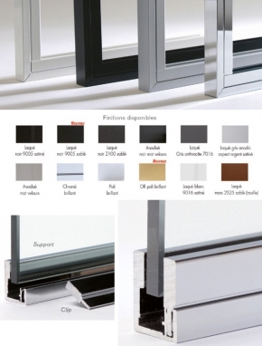 Profil F209 noir laqu&eacute; 9005 -2 cales + 2 &eacute;querres longueur de 3m