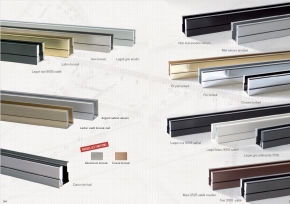 Profil F212 Noir sabl&eacute; 9005 longueur de 3m pour cloison int&eacute;rieur