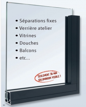 Profil F317 noir mat velours (2x2m50) 5m