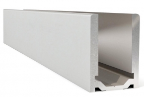 Profil U-fit anodis&eacute; argent 3000mm pour verre 8mm 