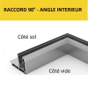 RACCORD 90° - ANGLE intérieur SB-O1 - LONGUEUR 200/200mm - ASPECT INOX