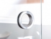 Poignée cuvette aspect inox brossé pour porte en verre 8mm