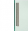 Poignée de porte en verre autocollante inox brossé 150x12x17mm 