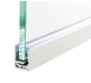 Profil aspect inox pour encadrement et fixation de paroi en verre 8 à 20mm Long.5000mm