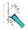 Joint d'étanchéité avec languette pour détourner l'eau pour du verre de 6 - 8 mm