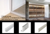 Profil de serrage pour cloison et imposte en verre 3m capots aspect inox bross&eacute;