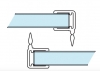 Joints d'étanchéité 2000mm (paire) pour système coulissant Aquant 40 (Rupture définitive)