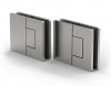 1 Paire de Charni&egrave;re SANTOS aspect inox bross&eacute; brillant verre/verre 180&deg; 50kg 