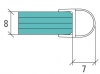 Joint d'étanchéité avec soufflet pour verre de 8mm