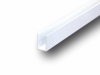 Profil U12L alu Blanc Ral9016 avec embout et équerre longueur de 2500mm