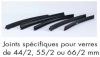 Joint a bourrer pour verre 55.2 de profil F317