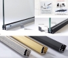 Profil F317 Alu brossé en 2x2,5ml pour verre sur chassis fixe en cloison