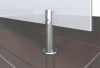 Pied inox MAT sol/verre pour fixation de paroi de verre 8 à 12mm