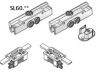 Système coulissant Slice 60 - 2 CHARIOTS+GUIDE+ 2 BUTEE VER. 8/10MM 60kg