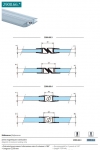 Joint translucide bas de porte Stremler ref. 1809.66.0 (pour douche) 2200mm  [ref. STR-1809.66.0] AssaAbloy-Stremler : 40.30 €