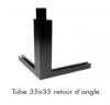 Tube pour retour d'angle blanc F317 35x35 longueur 3m