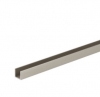 Profil U12 de 15x15mm pour verre 10mm. Aspect inox brossé. Longueur 2500mm